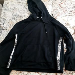 Bebe Black Hoodie with silver sequins NWT